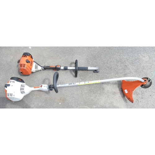 1293 - Stihl F%-50C petrol strimmer and a Stihl strimmer without rotary shaft or head, A/F