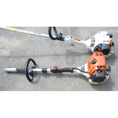 1293 - Stihl F%-50C petrol strimmer and a Stihl strimmer without rotary shaft or head, A/F