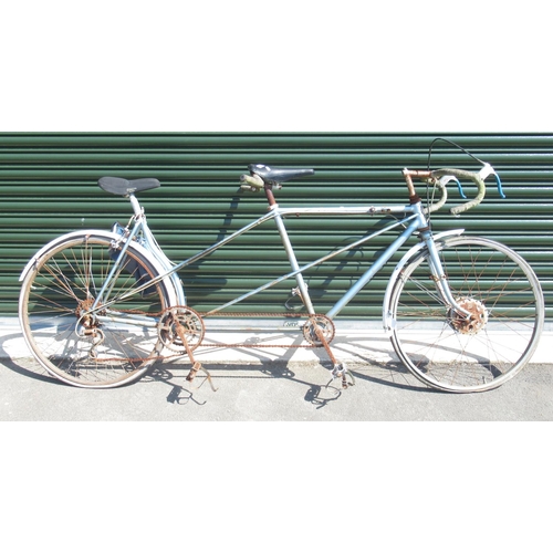 1294 - C1940s H. Rensch tandem bicycle, a/f L210cm