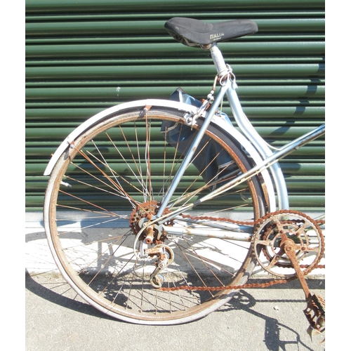 1294 - C1940s H. Rensch tandem bicycle, a/f L210cm