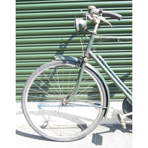 1295 - C1950s Raleigh road bike with original saddle and headlamp, a/f