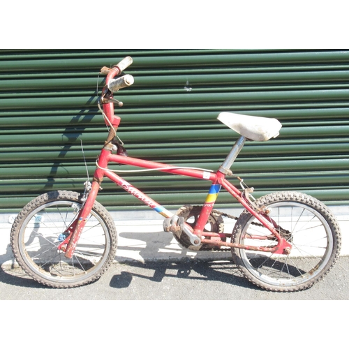 1299 - Raleigh Burner retro small BMX bike, with areas of age-related wear