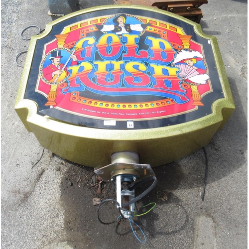 1317 - Large fairground light-up sign, with crack to front panel and electrical faults, A/F