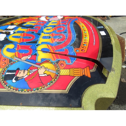 1317 - Large fairground light-up sign, with crack to front panel and electrical faults, A/F