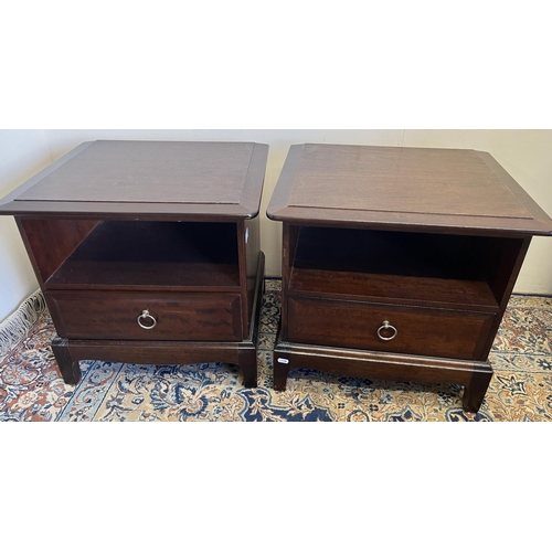 556 - Pair of Stag Minstrel bedside chests/cabinets, H50cm (2)