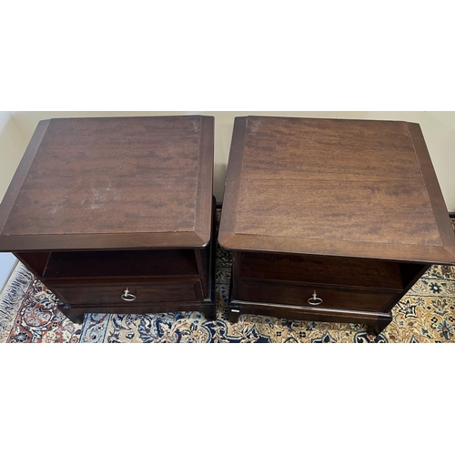 556 - Pair of Stag Minstrel bedside chests/cabinets, H50cm (2)