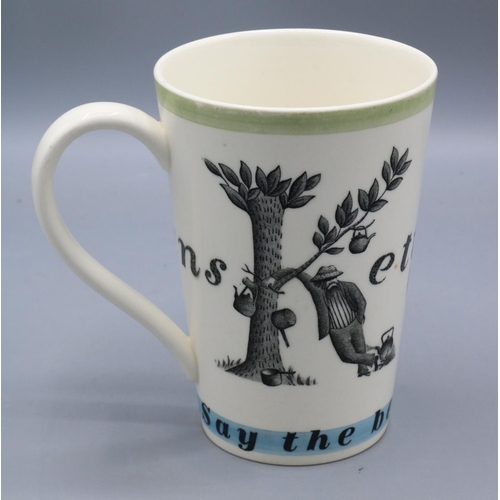 686 - Richard Guyatt for Wedgwood, 'The Bells of St. Ann's' beaker mug, produced  for Liberty c1950s, H10.... 