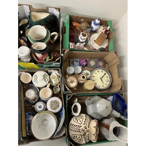 700 - Collection of ceramics incl. Japanese Meiji items, toby jugs, Bengt Ek clock, salt pig, Robertsons b... 