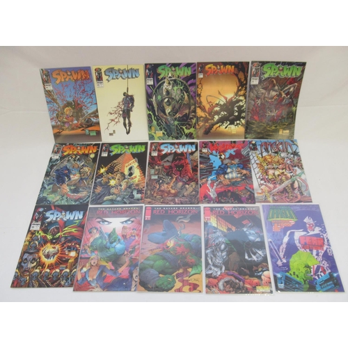 767 - Mixed collection of comics from Image, Dark Horse Comics, etc. to inc. Spawn, Angela, The Savage Dra... 