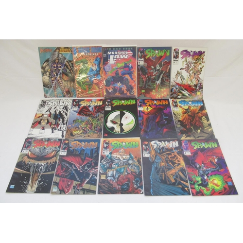 767 - Mixed collection of comics from Image, Dark Horse Comics, etc. to inc. Spawn, Angela, The Savage Dra... 