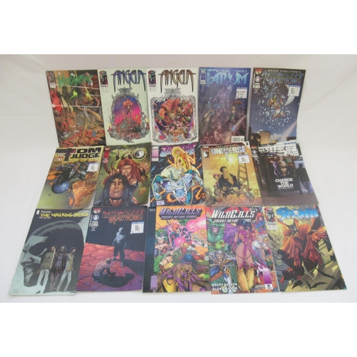 767 - Mixed collection of comics from Image, Dark Horse Comics, etc. to inc. Spawn, Angela, The Savage Dra... 