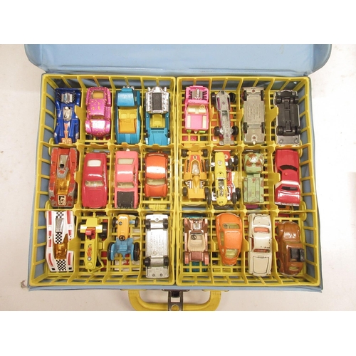 1063 - Collection of diecast vehicle models by matchbox, corgi, tonka, Matchbox blue plastic vehicle carry ... 