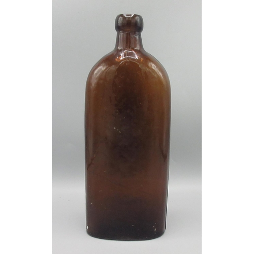 228 - Warner's safe cure bottle, from London, with embossed text and logo H24cm