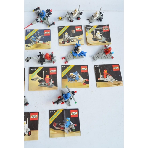 283 - Fifteen vintage unboxed and previously used though complete Lego/Legoland Space sets to include 885,... 