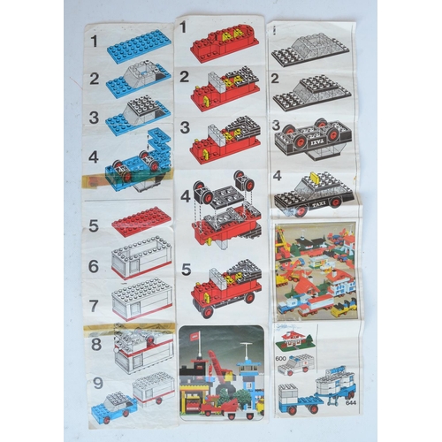 286 - Collection of vintage unboxed Lego sets to include 2x 722 (one set built up, both with instructions)... 