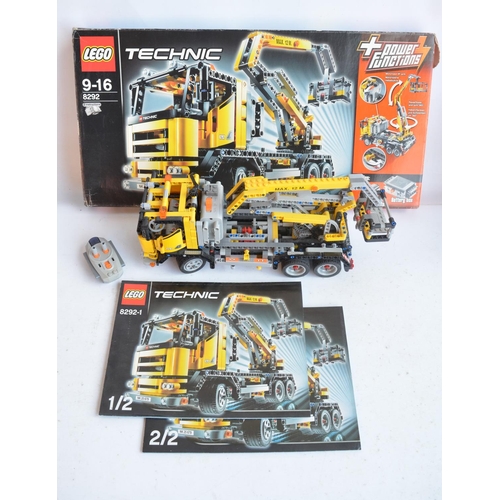 290 - Three large built up Lego Technic plant/construction sets to include 8265, 8275 (no box) and 8292, a... 