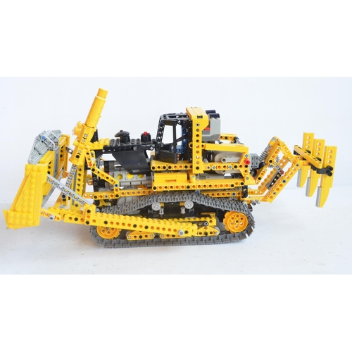 290 - Three large built up Lego Technic plant/construction sets to include 8265, 8275 (no box) and 8292, a... 