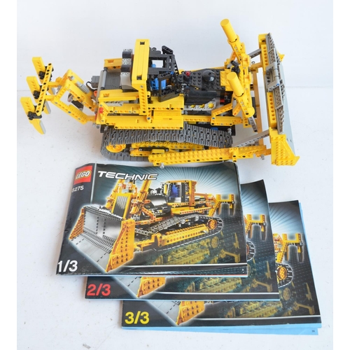 290 - Three large built up Lego Technic plant/construction sets to include 8265, 8275 (no box) and 8292, a... 