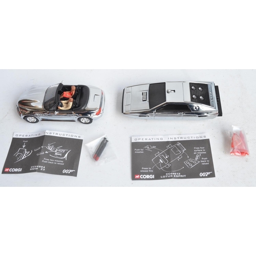 344 - Rare Corgi James Bond 007 8 chromed 1/36 scale car model set (believed limited edition of 2520) in a... 