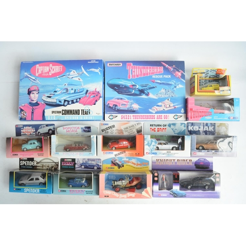 346 - Collection of television/movie themed diecast models to include Matchbox Thunderbirds Rescue Pack, C... 