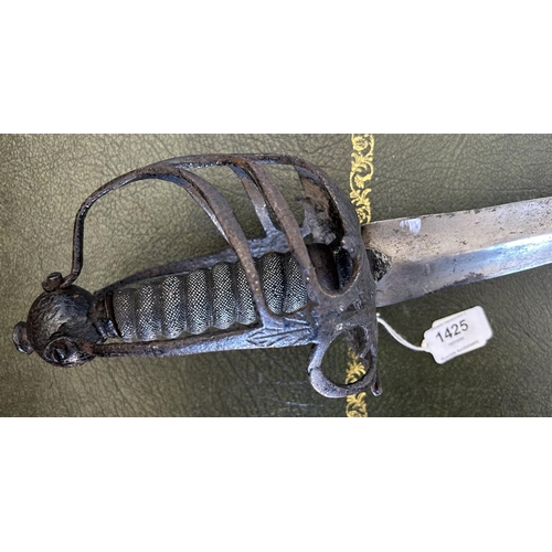 1425 - Circa mid 17th century Mortuary sword with 36