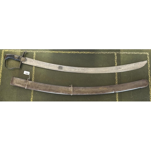 1447 - British 1796 pattern light cavalry troopers sword, 33