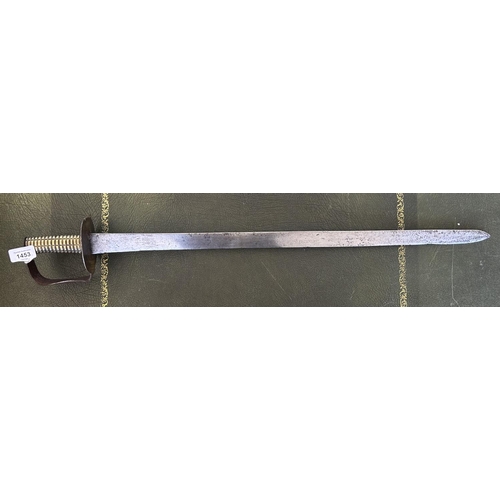 1453 - British 19th century navel figure of eight cutlass, 28.5