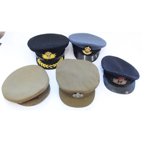 1391 - Collection of military caps and beret, Royal Navy, Air force, Army