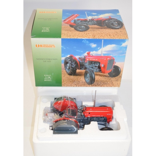 373 - Boxed Universal Hobbies 1/16 scale diecast Massey Ferguson MF35X tractor model in mint condition, bo... 