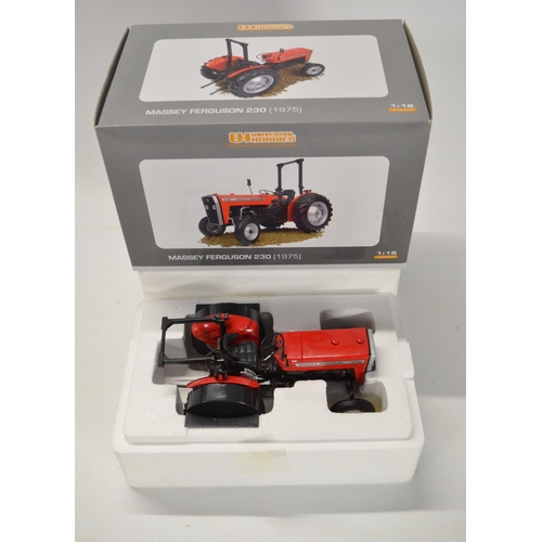 374 - Boxed Universal Hobbies 1/16 scale diecast Massey Ferguson 1975 230 tractor model in mint condition,... 