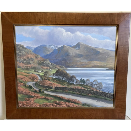 335 - Jonathan F Ormerod (British 20th century); 'Crummock Water (Lake District)' oil on board, signed, ti... 