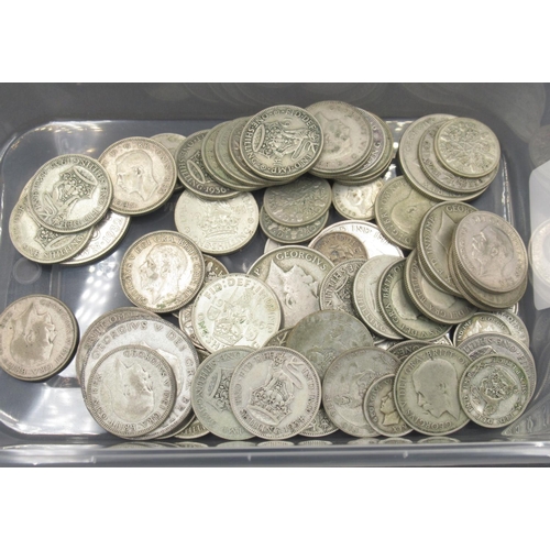 521 - Collection of Post 1920/Pre-1947 shillings, florins, 6 pences, etc. (gross 11.6ozt)