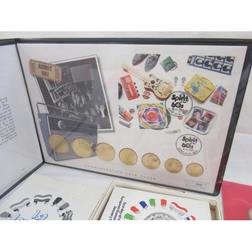 641 - Collection of coin covers and stamps to inc. Westminster 'Spirit of the 60s' Limited Edition coin co... 