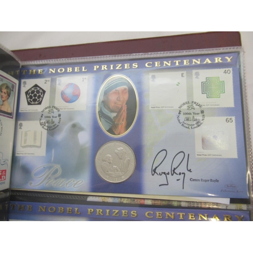 644 - Collection of signed and unsigned coin and First Day covers in 6 folders (146 signed/multi-signed co... 