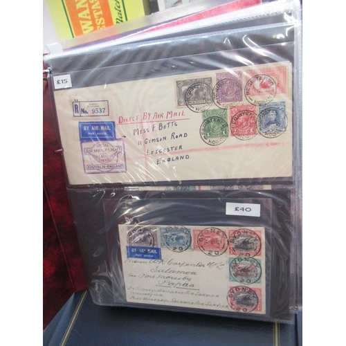 646 - Mixed collection of British and International stamps and covers  in 9 folders to inc. Benham 'The Mi... 