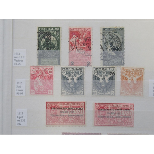 653 - Three Folders cont. C19th/20th Italian stamps to inc. stamps from Allied Occupation, Italian colonie... 