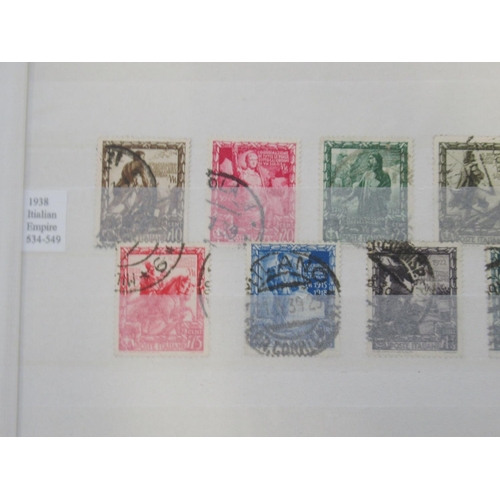 653 - Three Folders cont. C19th/20th Italian stamps to inc. stamps from Allied Occupation, Italian colonie... 