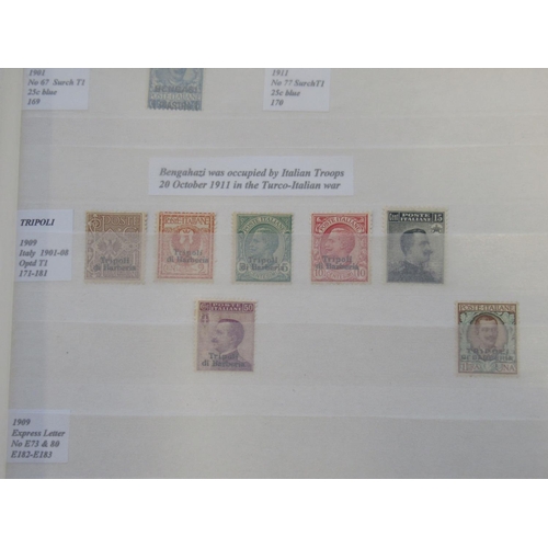 653 - Three Folders cont. C19th/20th Italian stamps to inc. stamps from Allied Occupation, Italian colonie... 