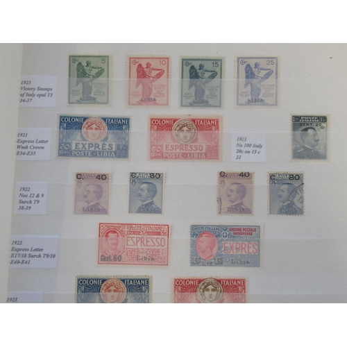 653 - Three Folders cont. C19th/20th Italian stamps to inc. stamps from Allied Occupation, Italian colonie... 