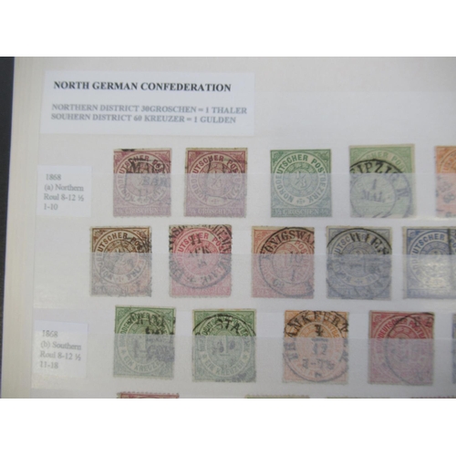 654 - Folder cont. C19th/20th German States stamps and a folder cont. German stamps on envelopes predomina... 