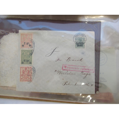 654 - Folder cont. C19th/20th German States stamps and a folder cont. German stamps on envelopes predomina... 