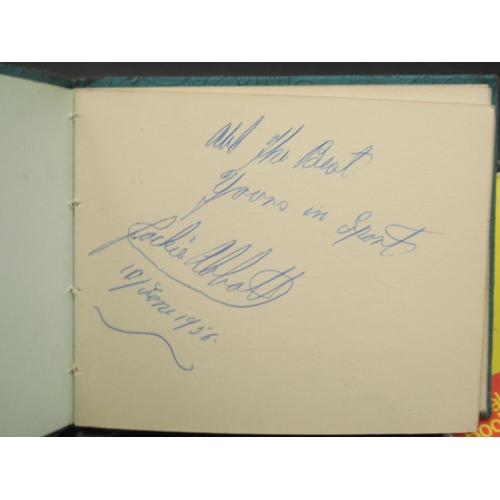 848 - Two Autograph books and a notebook filled with Boxers signatures to inc. Nigel Benn, Carlos Ortiz, P... 