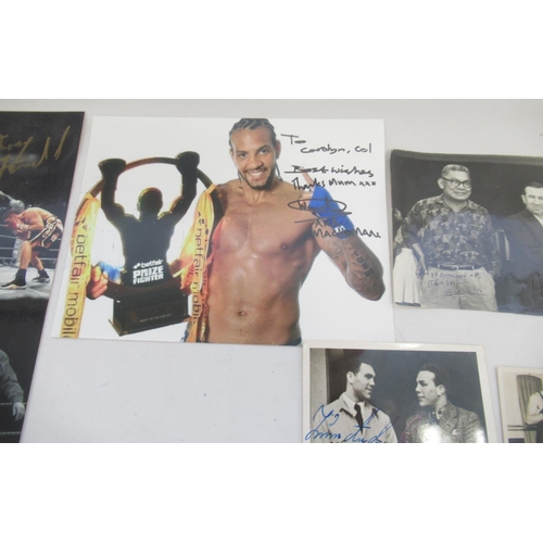 849 - Collection of Boxing related letters, signatures, signed photos, tickets, etc. to inc. an Official a... 