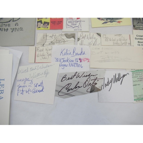 849 - Collection of Boxing related letters, signatures, signed photos, tickets, etc. to inc. an Official a... 