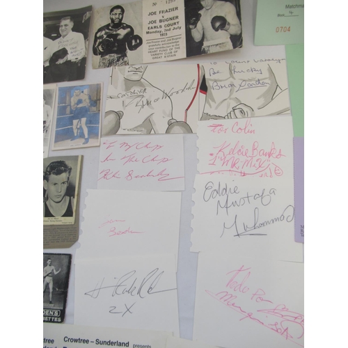 849 - Collection of Boxing related letters, signatures, signed photos, tickets, etc. to inc. an Official a... 