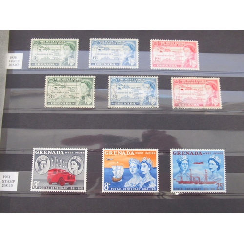 659 - Collection of C19th/20th International stamps to inc. album cont. Grenada stamps, album cont. Trinid... 