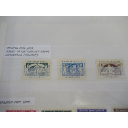 660 - Two albums cont. C19th/20th Spanish stamps and a album cont. Spanish Civil War and Turkish C19th/20t... 