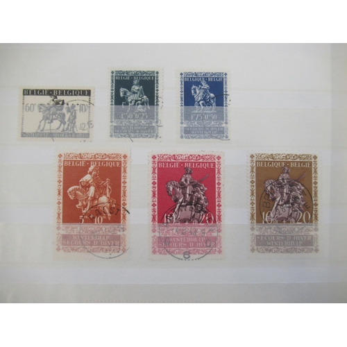 661 - Four albums cont. C19th/20th Belgian and its colonies stamps to inc. 1 album with Belgium Railway St... 