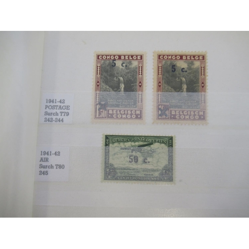 661 - Four albums cont. C19th/20th Belgian and its colonies stamps to inc. 1 album with Belgium Railway St... 