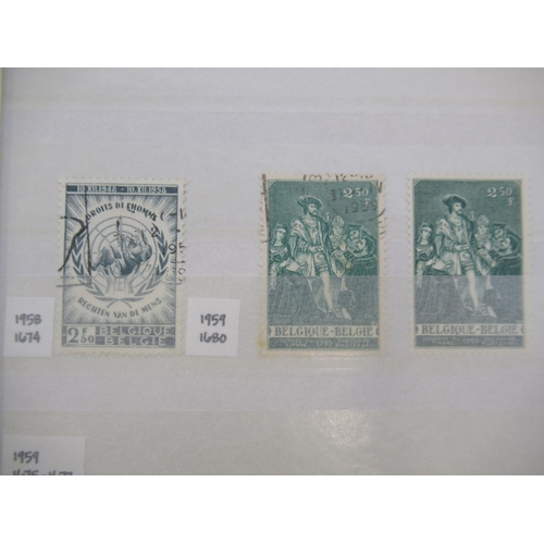 661 - Four albums cont. C19th/20th Belgian and its colonies stamps to inc. 1 album with Belgium Railway St... 